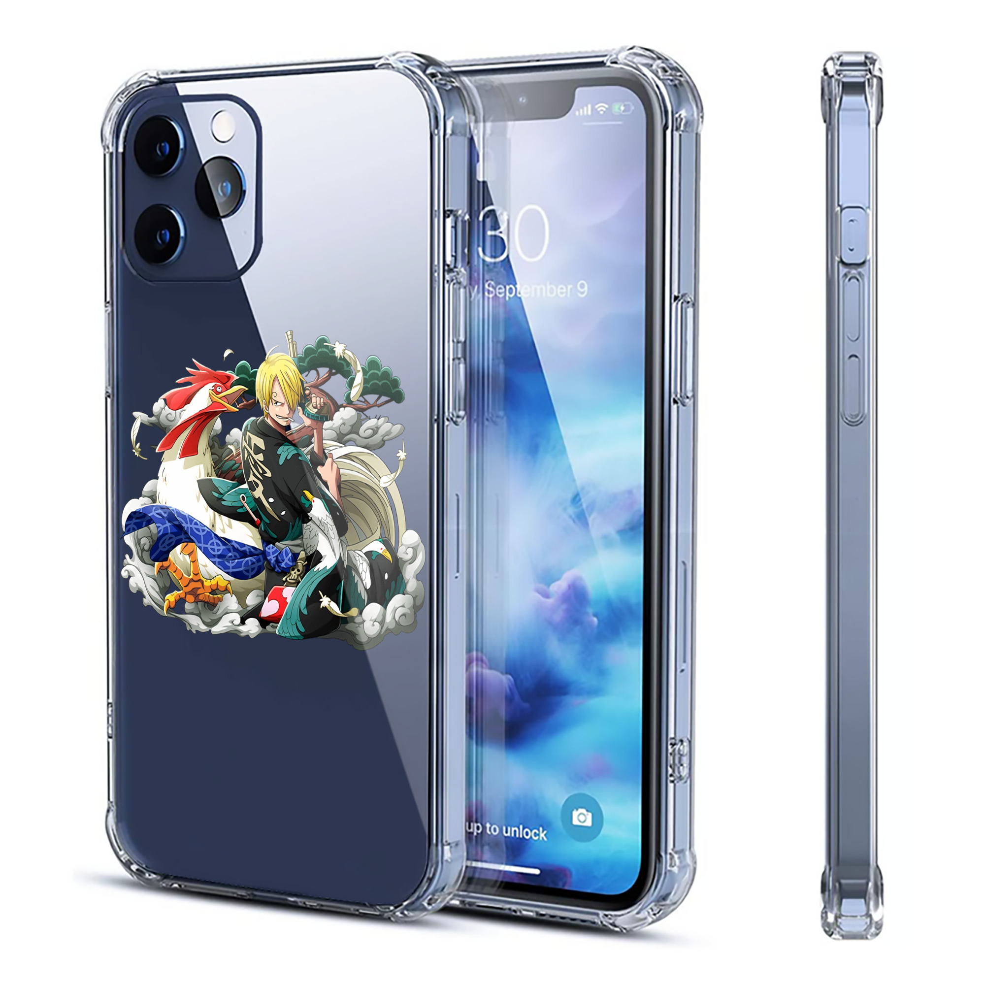 （画像用） ワンピース サンジ ONE PIECE Sanji 【iPhone 12シリーズ対応】透明スマホケース（クリアソフトケース）